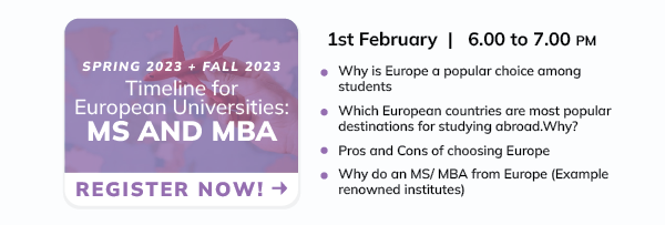 Spring 2023 + Fall 2023 Timeline for European Universities: MS and MBA